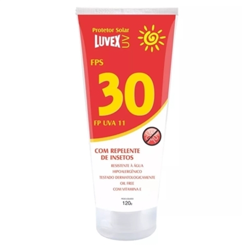 Protetor Solar FPS 30 com repelente Luvex
